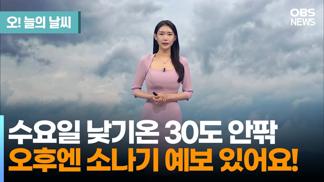 [5월 21일 날씨] 수요일 낮기온 30도 안팎... 오후엔 소나기 예보 있어요! (전하린 기상캐스터) / 오늘의 날씨