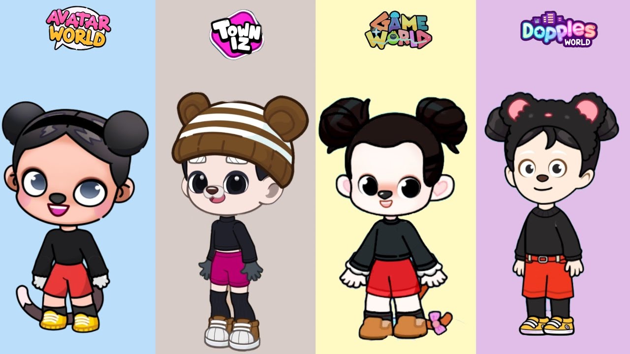😇Mickey Mouse Inspired Look In 4 Gameplay #pazu #avatarworld #gameworld #dopples 