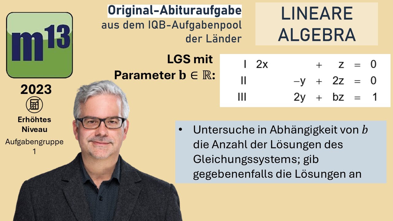 Abitur-Aufgabe: 2023 - LINEARE ALGEBRA - OHimi - erhöhtes Niveau - Aufgabengruppe 1