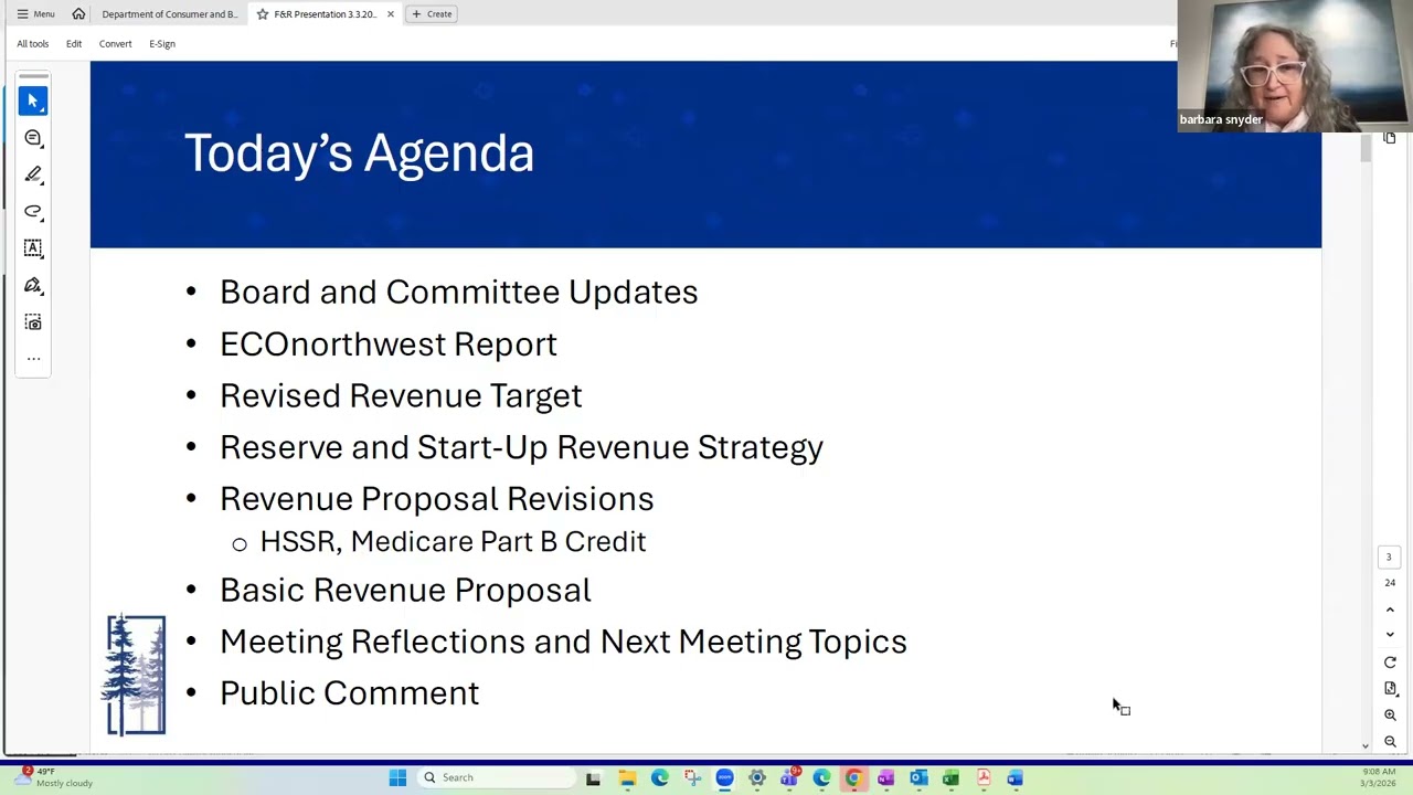 UHPGB March 3, 2026, Finance and Revenue Committee Meeting