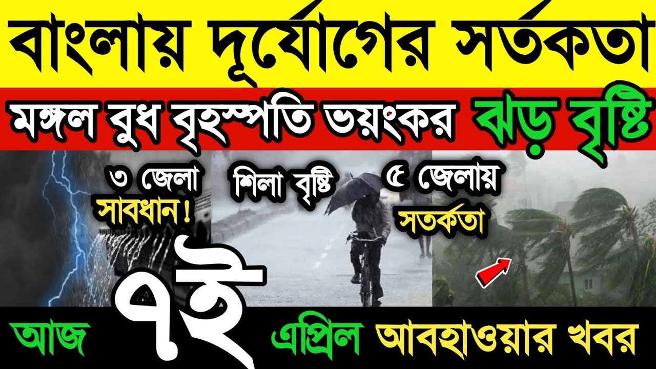 আবহাওয়ার খবর || বাংলায় দুর্যোগের সর্তকতা || মঙ্গল বুধ ও বৃহস্পতি তিনদিন ঝড়-বৃষ্টি || Weather News