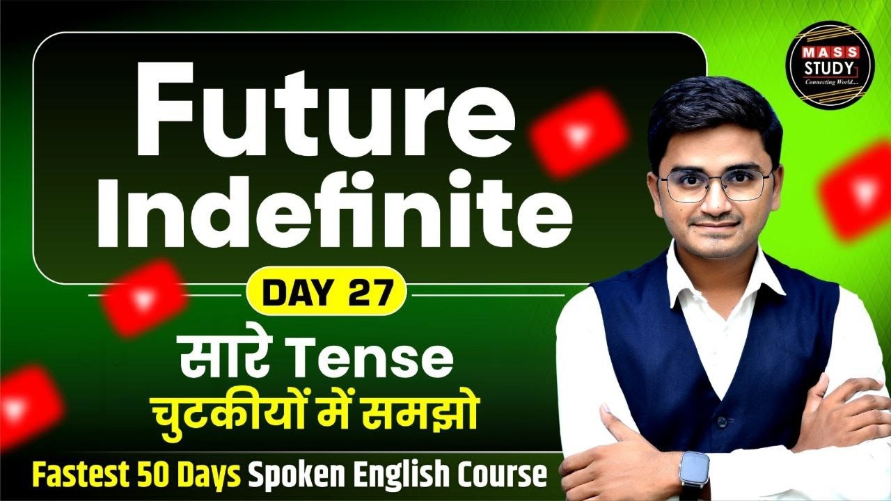 Day 27 | Future indefinite Tense | Future Tense In Detail | Fastest 50 Days Spoken Engliish Course