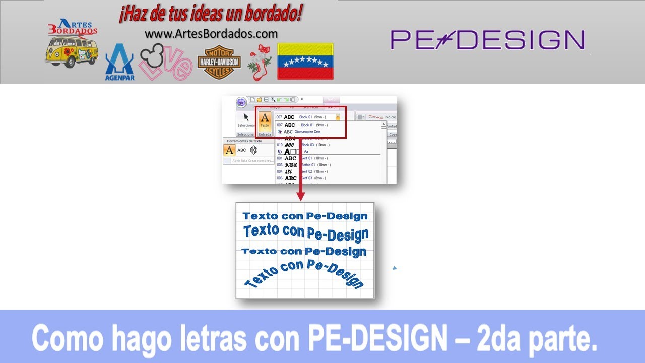 Como hago Letras con PE DESIGN 10… (2da. Parte)