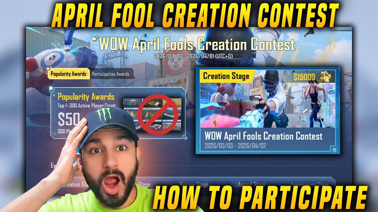 HOW TO JOIN WOW APRIL FOOLS CREATION CONTEST PUBG MOBILE | WOW APRIL FOOLS CONTEST MAP IDEA