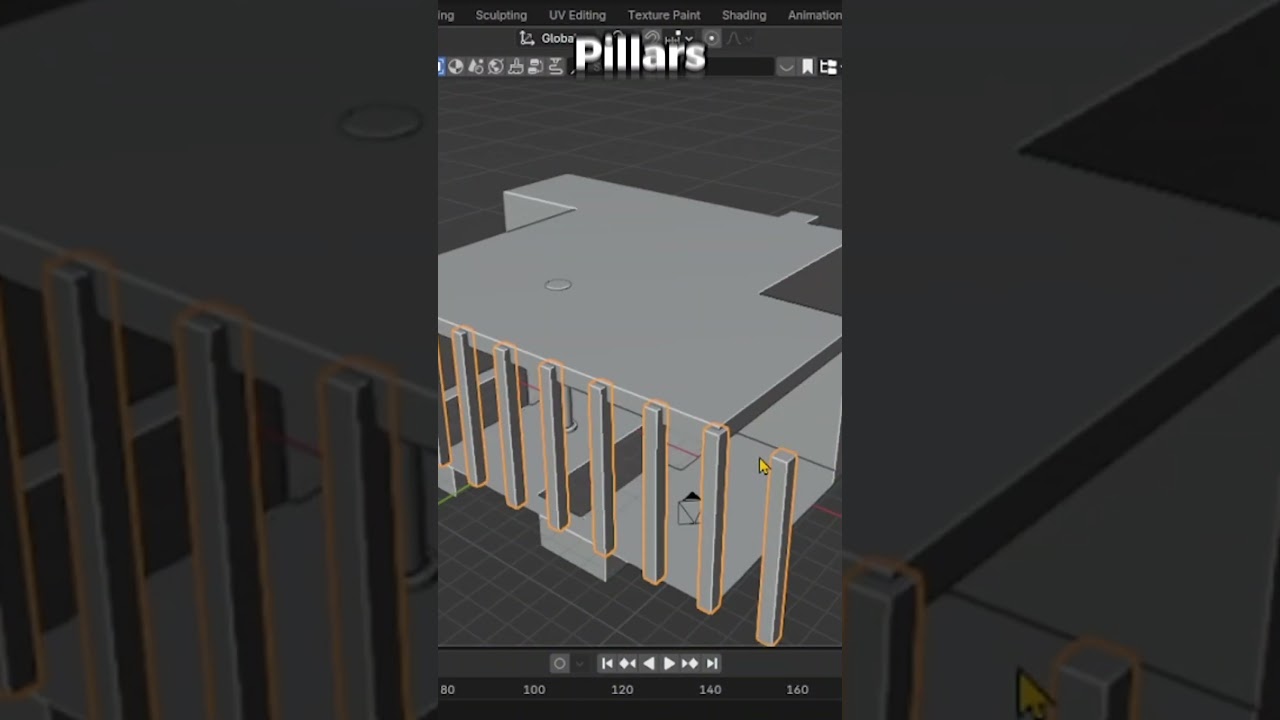 Creating A Poolroom With Dark Tiles In Blender (Timelapse) #shorts #blender #poolrooms