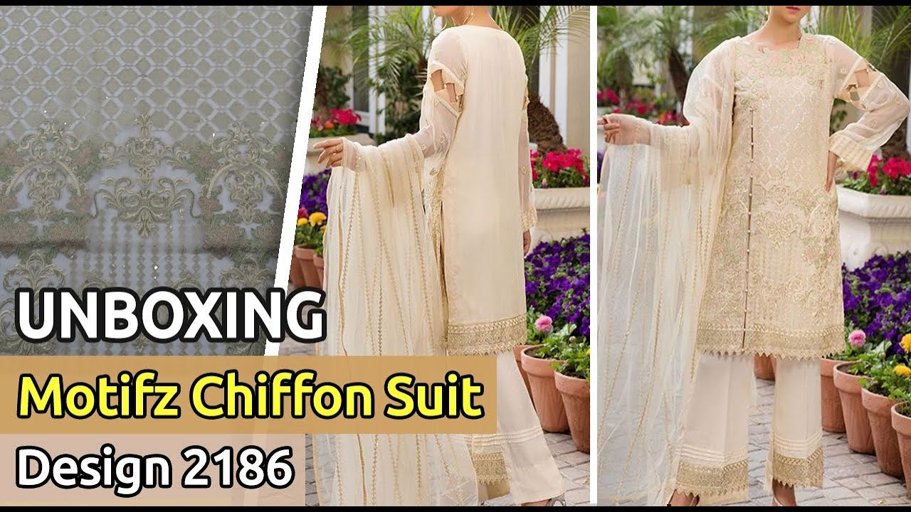 Latest MOTIFZ Chiffon Collection Suit 2019 | Unbox | Pakistani Dress Design 2186