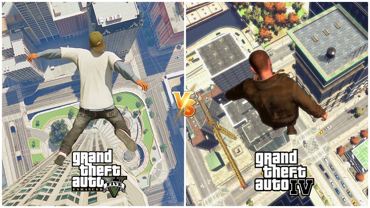 GTA 5 Enhanced VS GTA 4 Physics and Detail Comparison