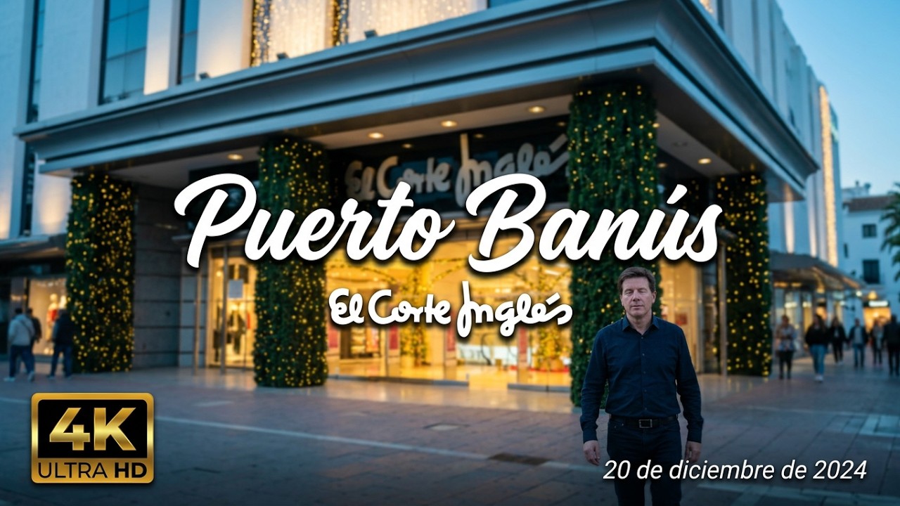 el corte ingles de puerto banus (marbella) (4k) (20 de diciembre de 2024)
