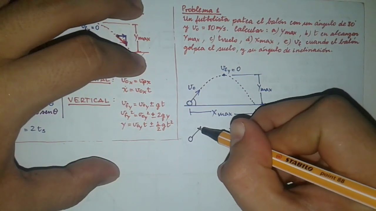 MOVIMIENTO PARABÓLICO (Problema 1)