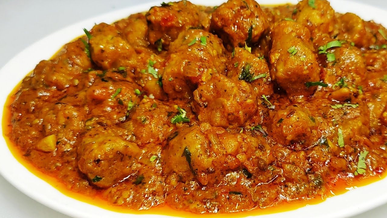 Besan Gatte Ki Sabzi | Вкусное карри из нутовой муки Gatte | Карри Gatta Masala | Шеф-повар Ashok