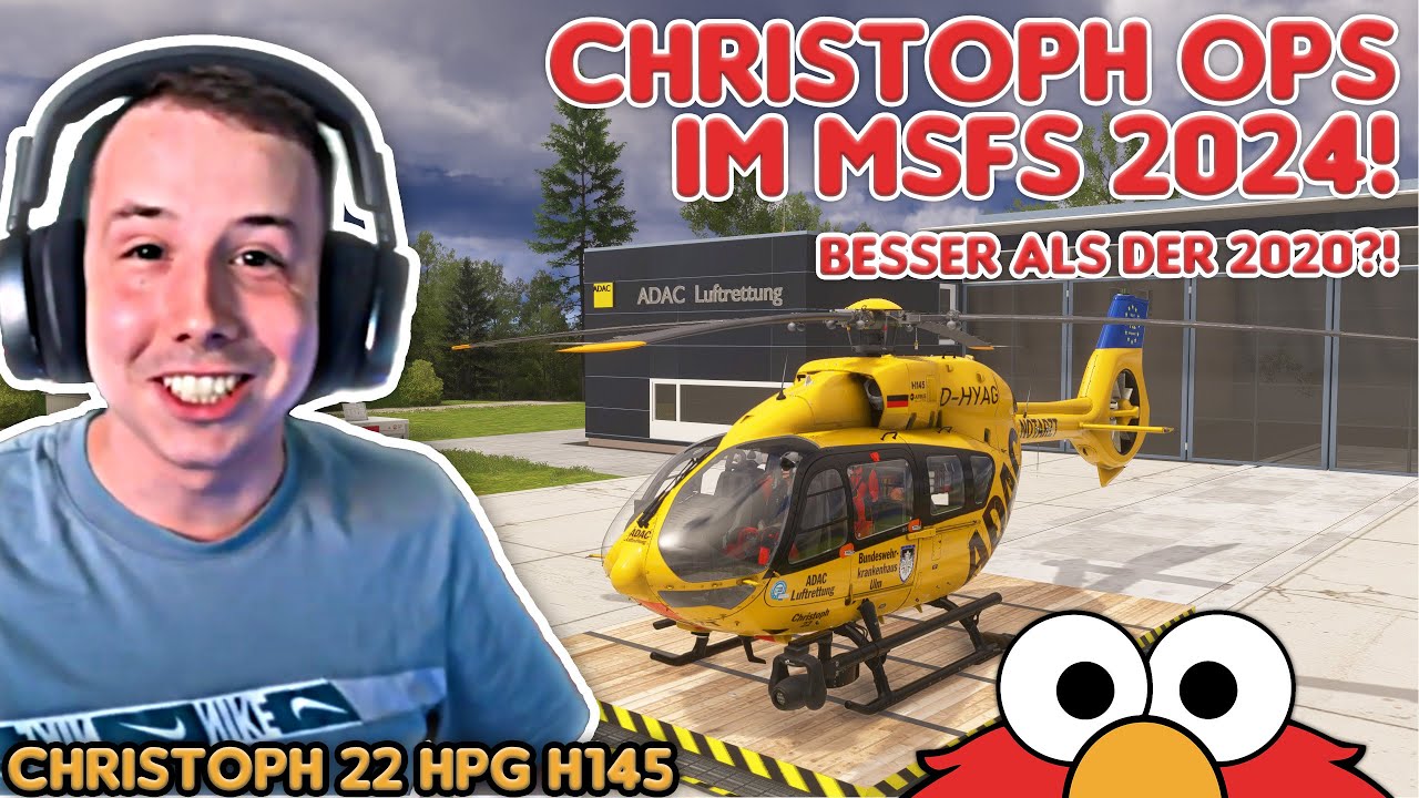 ADAC Rettungshubschrauber Christoph 22 (Ulm) mit echtem Leitstellenfunk - erstes Mal im MSFS2024!