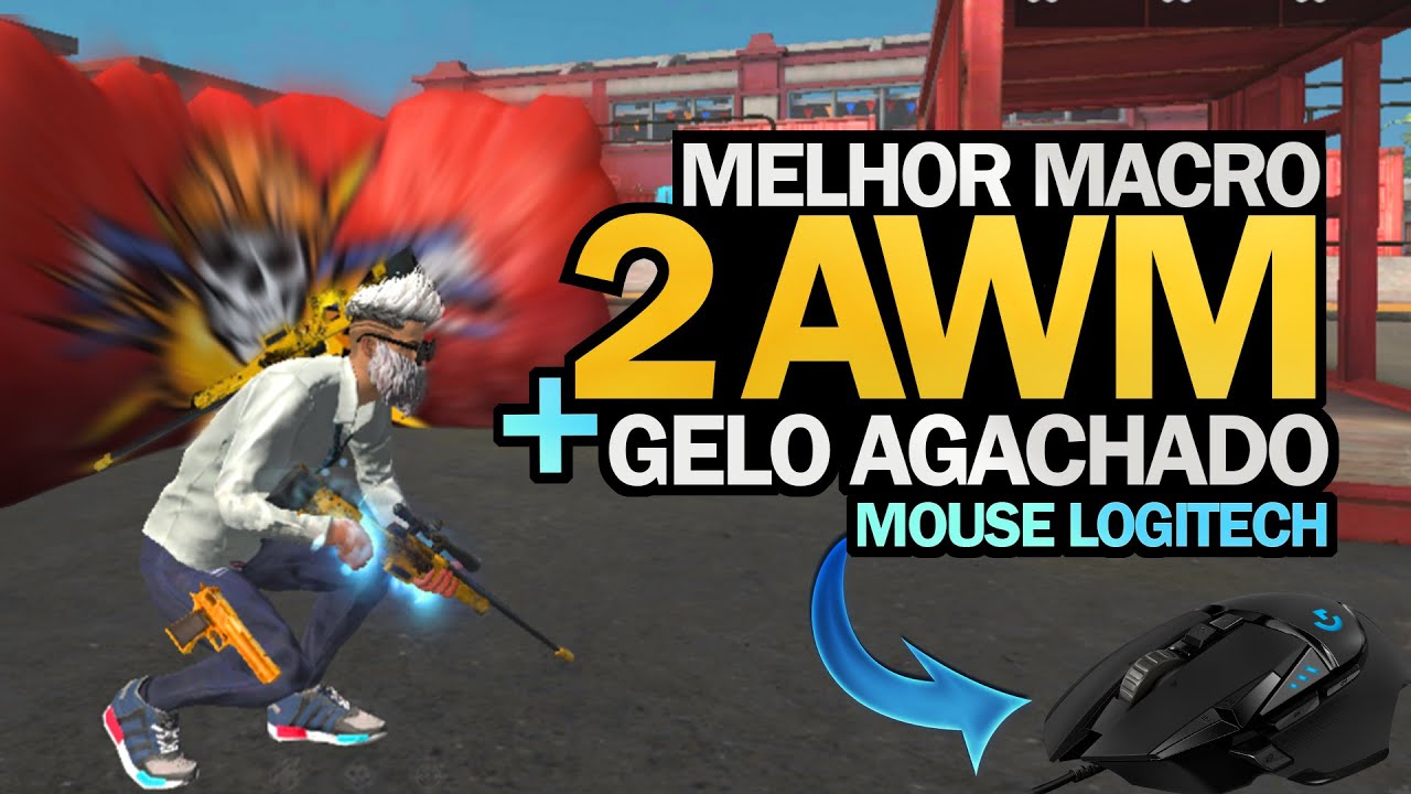 Macro de duas AWM e Gelo Agachando no mouse Logitech [G HUB]