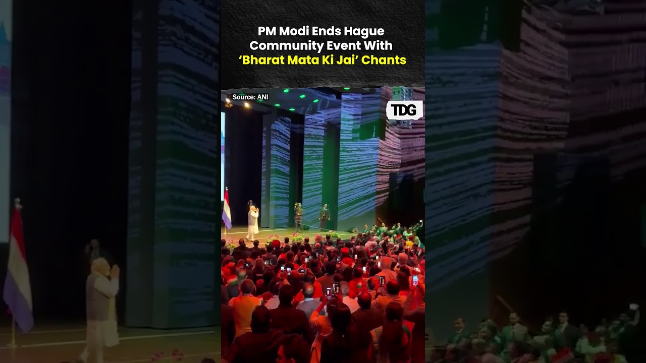 PM Modi Concludes Hague Community Event Amid &lsquo;Bharat Mata Ki Jai&rsquo; Chants