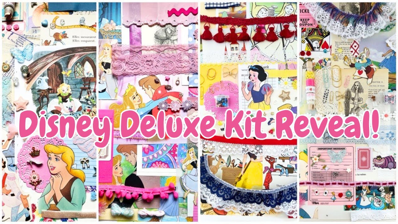 Disney Deluxe Junk Journal Kit Launch!! Cinderella, Aurora, Snow White, Alice