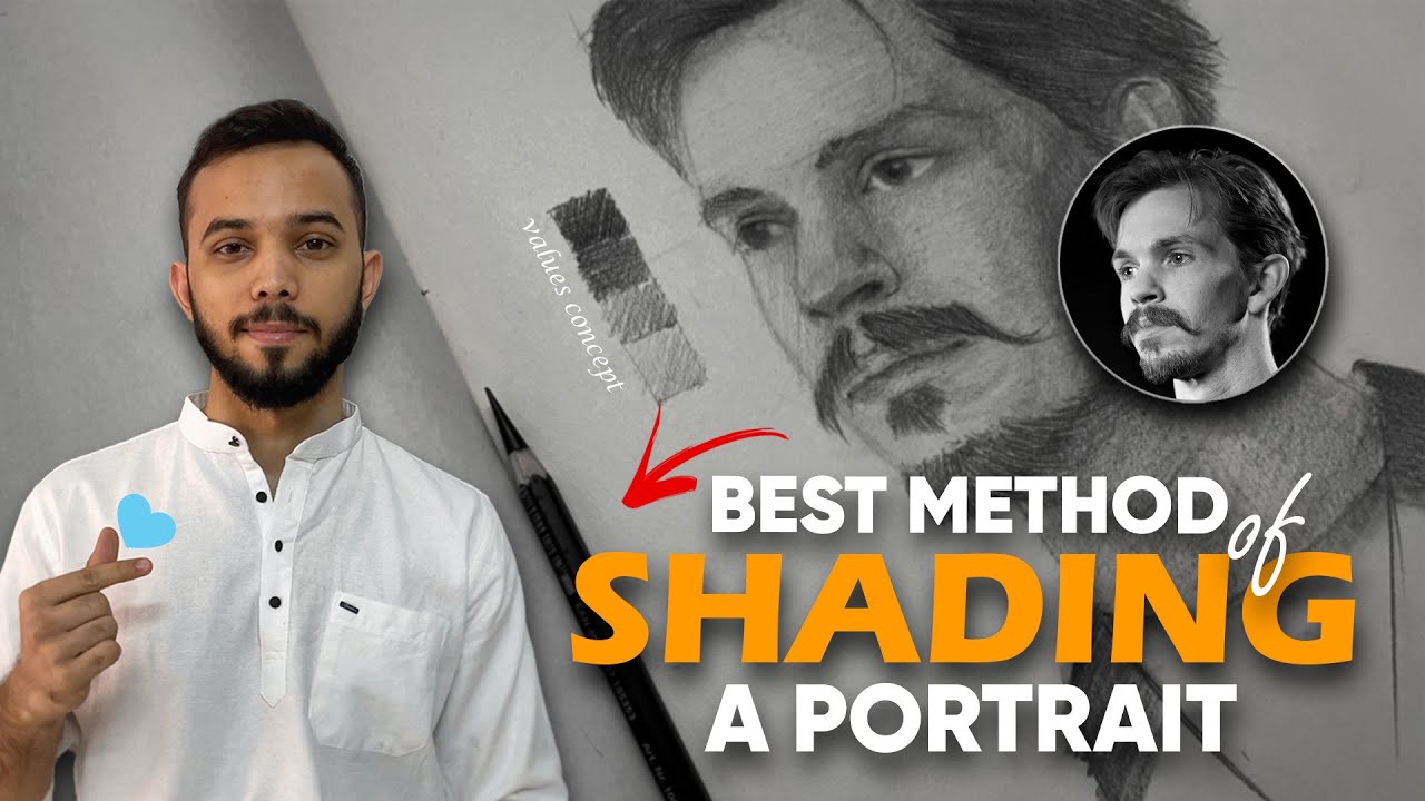How I Shade a PORTRAIT | USING only 1 PENCIL