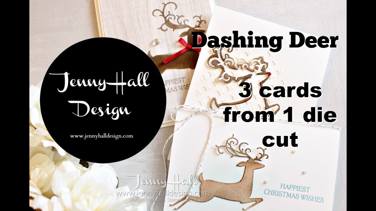 3 cards from 1 die cut with Jenny Hall
