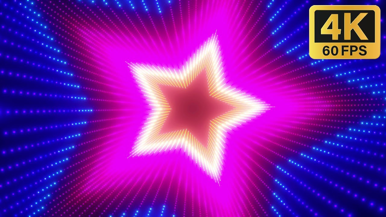 Infinite Colorful Rotating Neon Light Tunnel 🌈 | 6 Hours 4K 60FPS Party Background