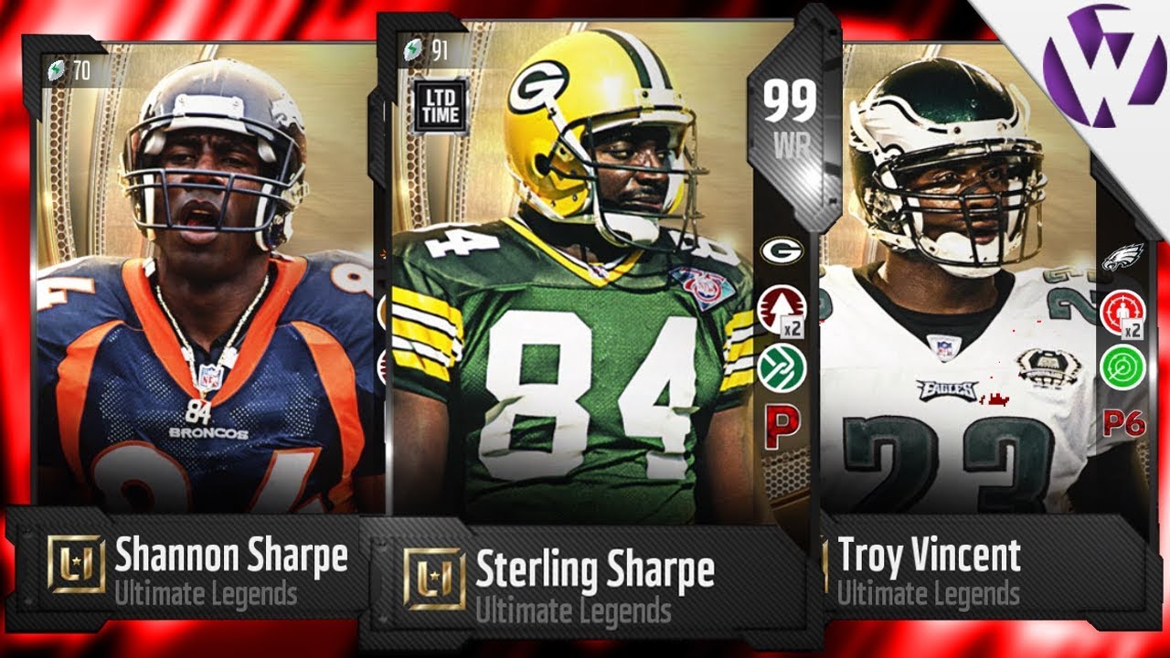 LTD STERLING SHARPE PULL!, UL SHANNON SHARPE & UL TROY VINCENT - Madden 18 Pack Opening