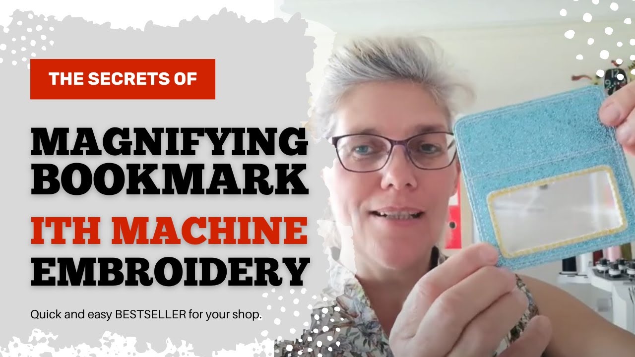 DIY HOW TO MAKE A ITH Magnifying Bookmark - ITH Lesezeichen Lupe - In The Hoop Machine Embroidery