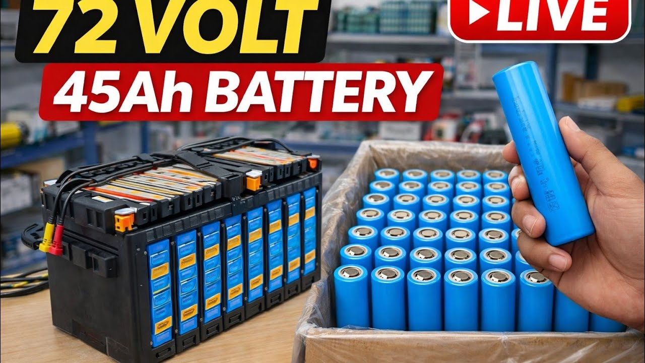 how to make a lithium battery 72v 45ah EV Pack from Scratch #LithiumBattery #EVBattery  #LiveBuild