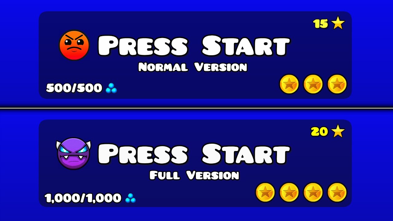 Press Start: Normal vs Full Version