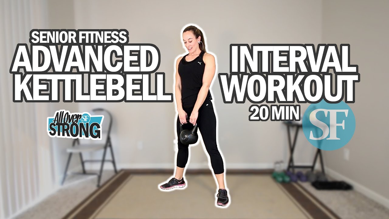 Advanced Kettlebell Interval Workout For Seniors | 20 Min