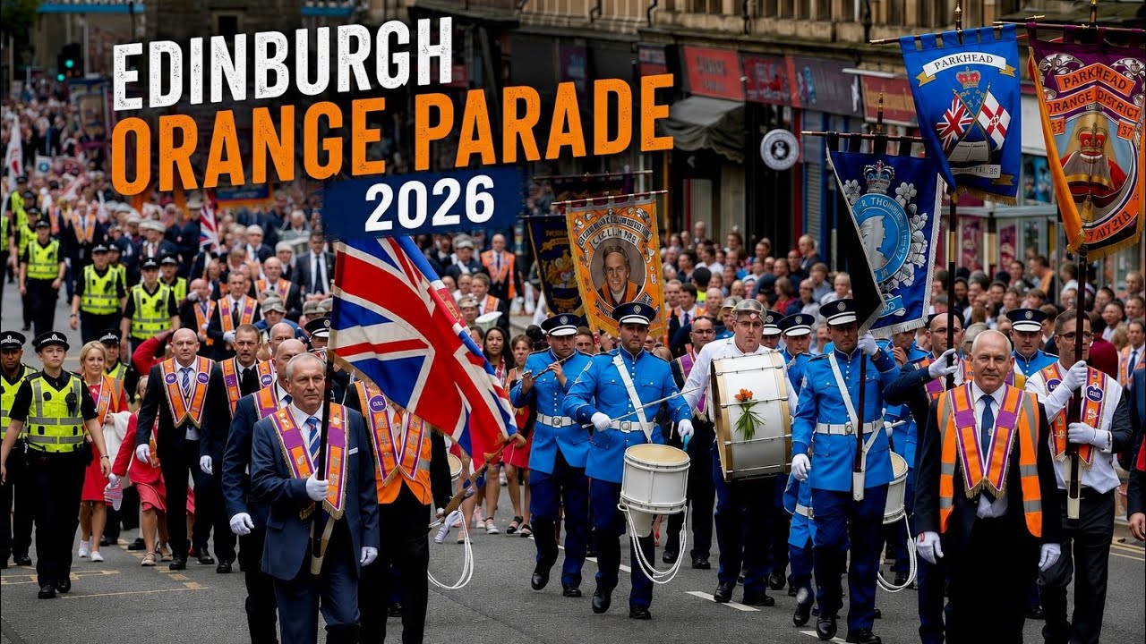 EDINBURGH Orange Parade 2026 | Royal Mile on a Summer Saturday | Scotland in 4K. 