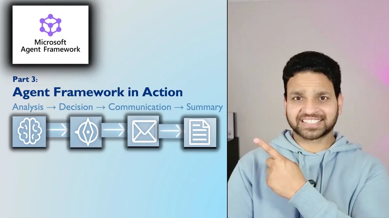 Объяснение Microsoft Agent Framework | Ветвление, рабочий процесс, визуализация и практическая ра...