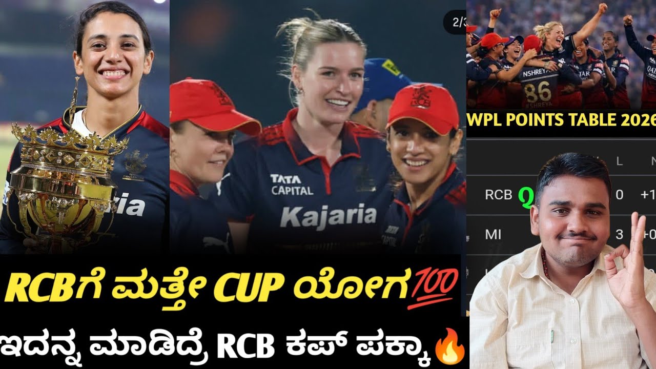 WPL 2026 Points table Analysis Kannada|RCB TO Play WPL Final 2026 | Cricket Analysis