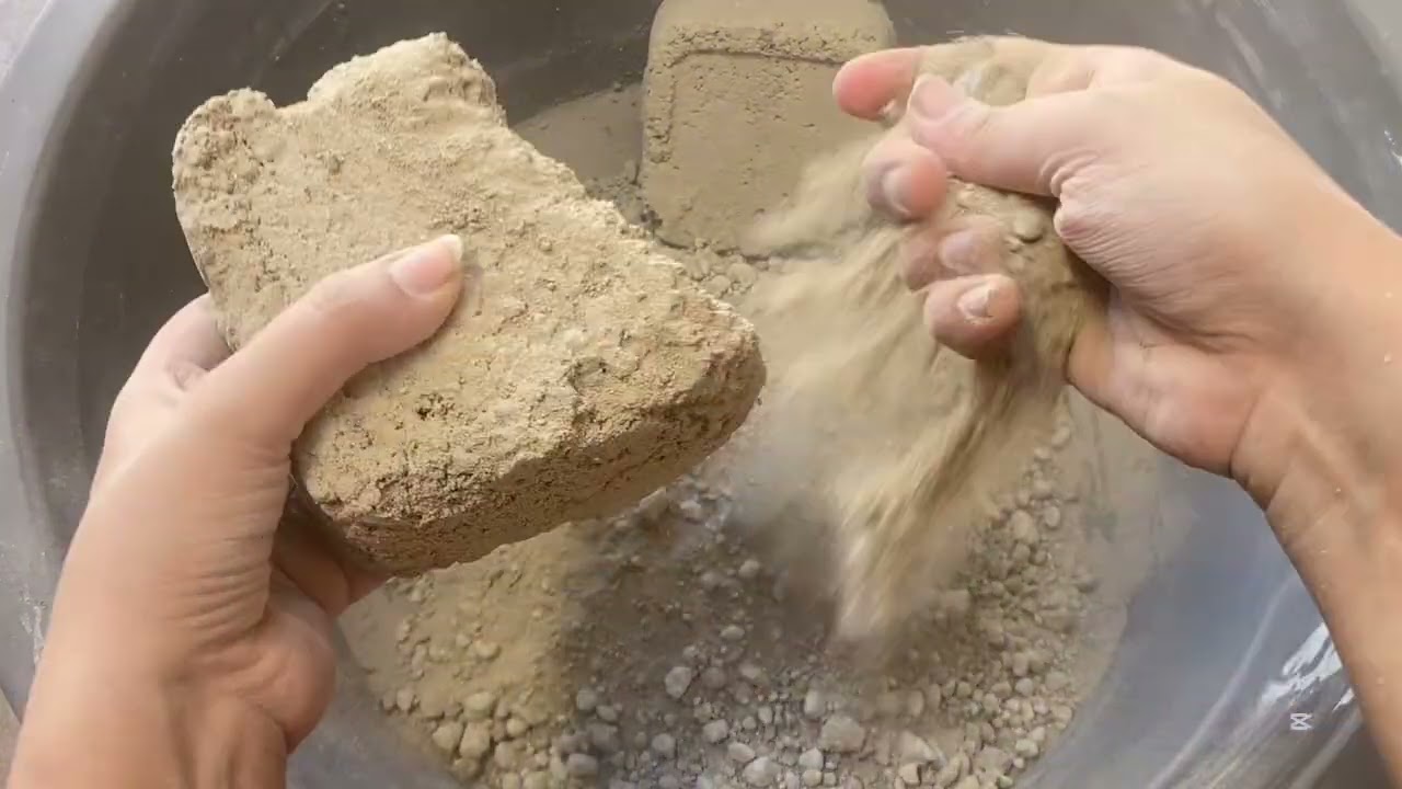 Sand Cement Gritty Texture Crumbling 🔥 #satisfying #cement 