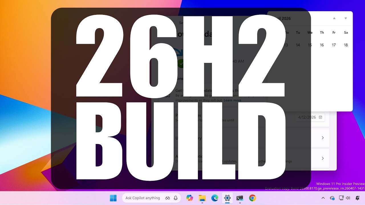 Новое! Windows 11 26H2 Сборка 26300.8170: новые возможности и скрытые изменения в среде разработч...