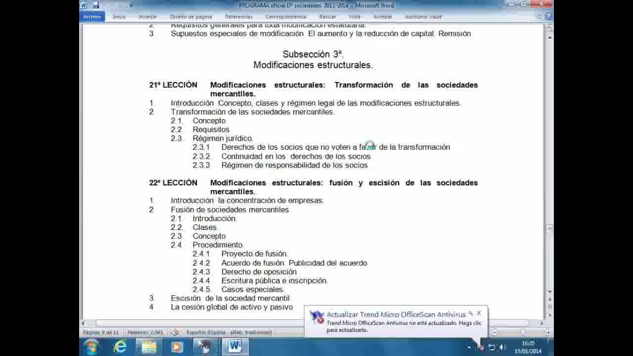 umh1245 2013-14 Lec018 Modificaciones Estructurales