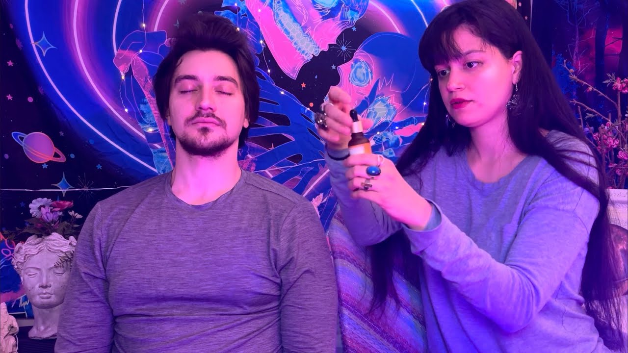 ASMR~ Real Person Hair Play + Skin Treatment {ft. Not Alex Turner}