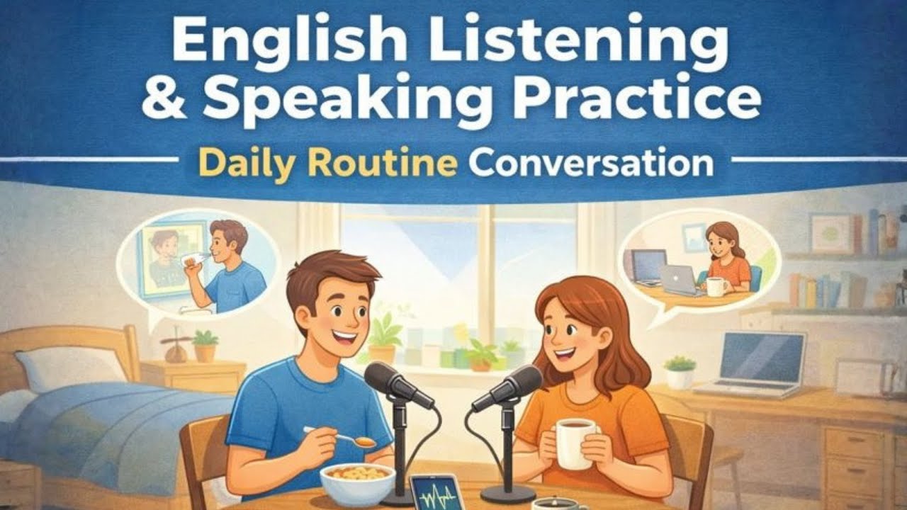 English Listening & Speaking Practice – Daily Routine Conversation