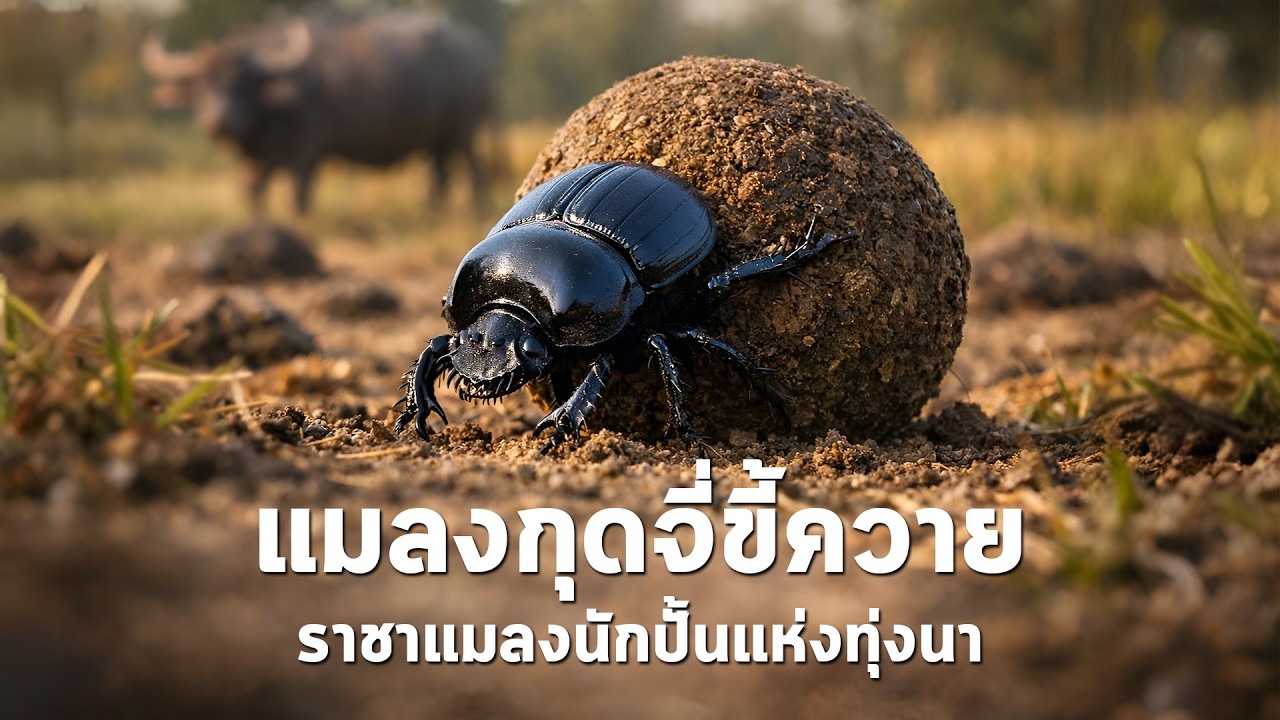 นานาสาระ ตอน แมลงกุดจี่ขี้ควาย ราชาแมลงนักปั้นแห่งทุ่งนา!