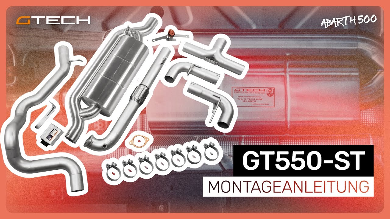 Montageanleitung für die G-TECH Auspuffanlage GT550-ST und G-TECH WLTP Sportmodus Steuereinheit