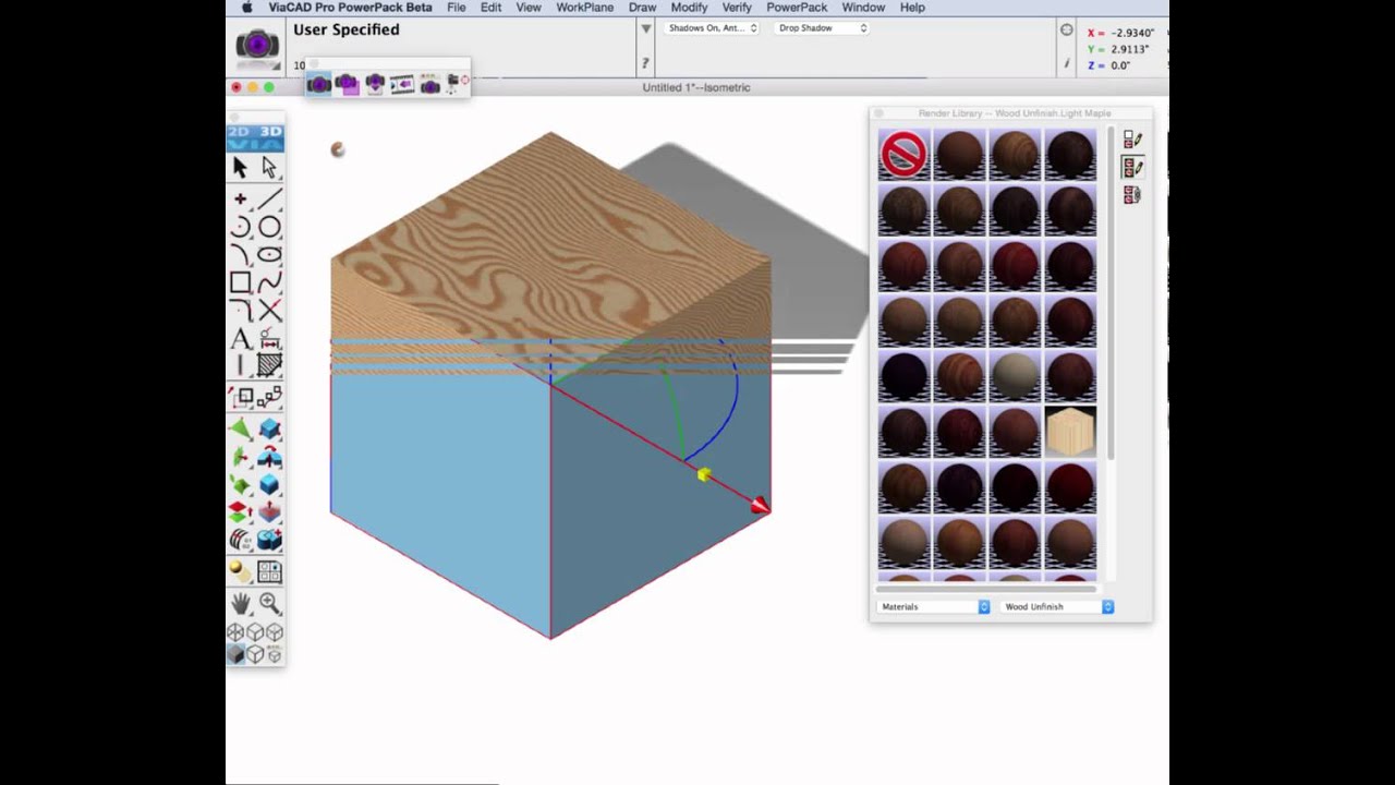 ViaCAD PhotoRender Wood