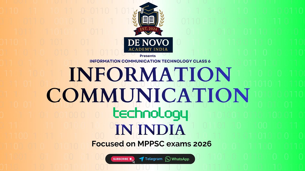 ICT Class 6 | ICT in India | MPPSC SSE 2026, MP ADPO, & All MPPSC Exams🎯