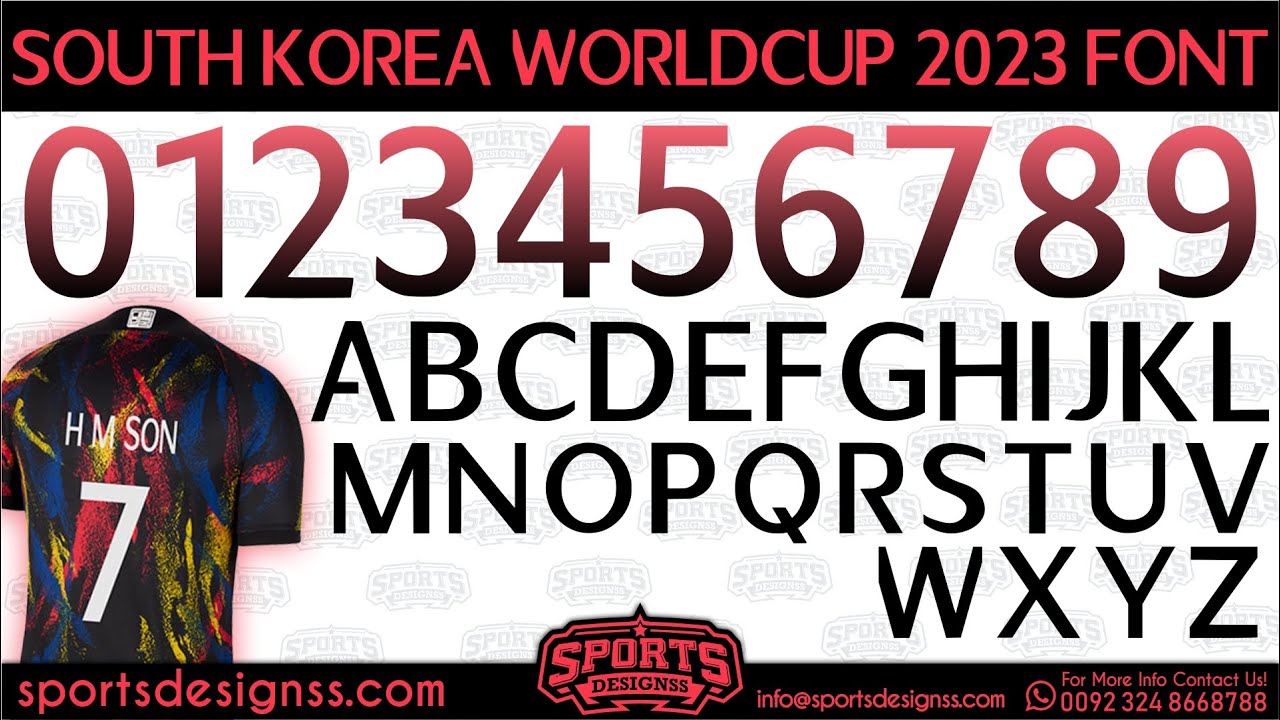 🔥 South Korea Qatar Worldcup 2022-23 Font Free Download by Sports Designss 🔥