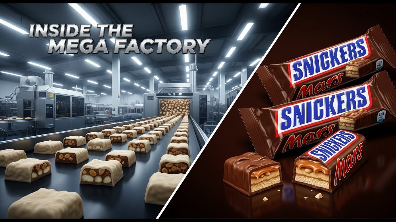How SNICKERS Candy Bars Are Made in a Mega Factory | Food Manufacturing