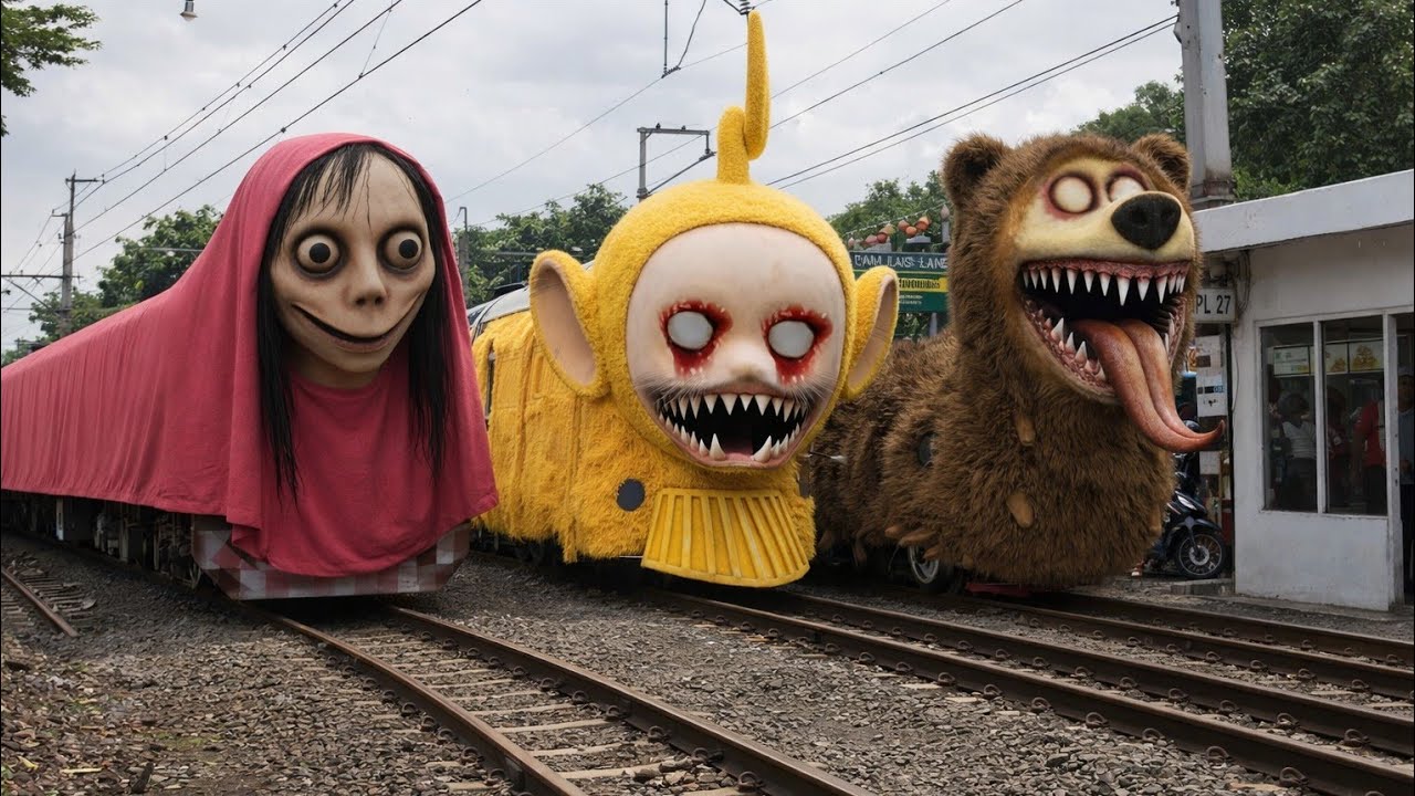 Funny Train, Kereta krl hantu momo pink muncul, ada kereta teletubbies exe dan kereta beruang exe