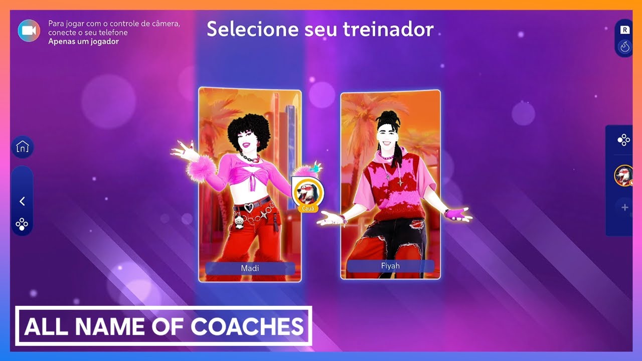 TODOS OS NOMES DOS COACHES DAS MÚSICAS EXCLUSIVAS DO JUST DANCE PLUS