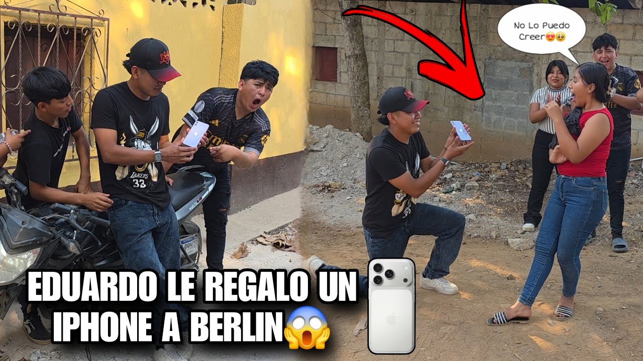 BERLIN Jamas Imagino Que EDUARDO Le Regalara Este IPHONE😱Asi Reacciono Ella Al Ver Su Regalo😭