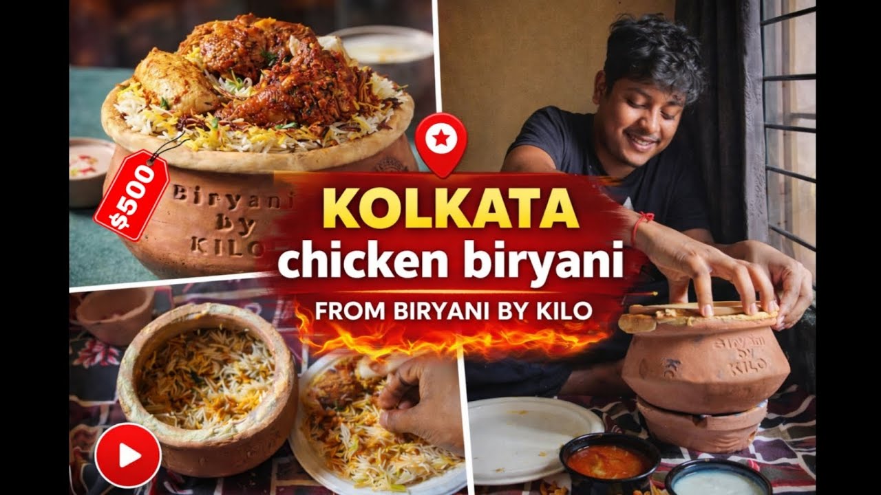 BIRIYANI BY KILO || KOLKATA CHICKEN BIRIYANI 🤤#viral #shorts 