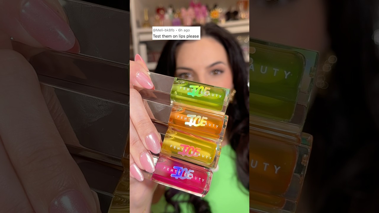 New Fenty gloss bomb ice gloss try on #shorts