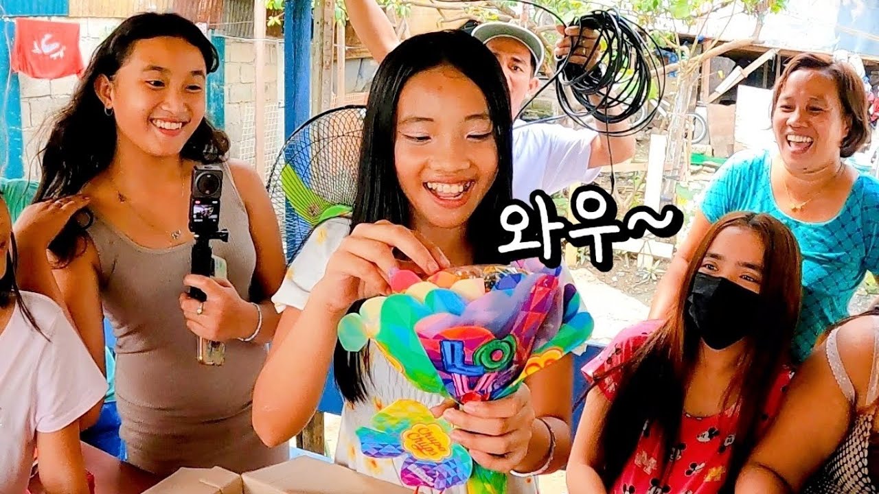 [행복마을119] 산드라 생일선물 언박싱 | 필리핀 나눔