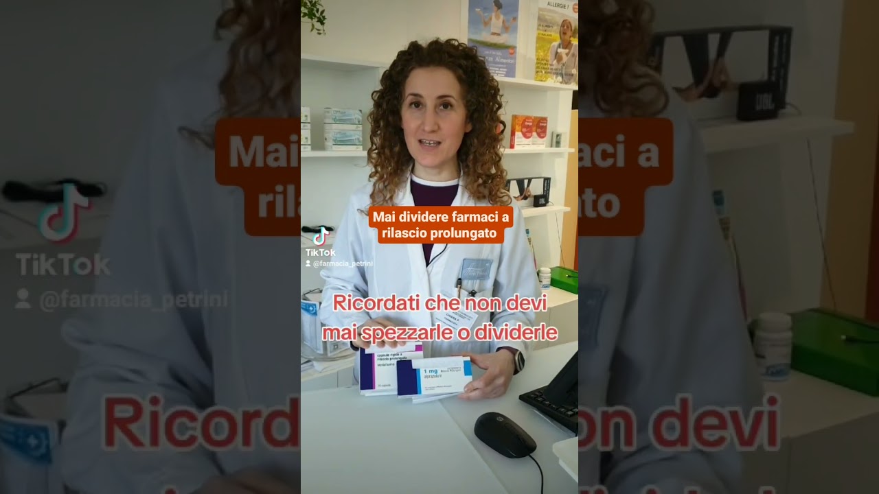 Mai dividere farmaci a rilascio prolungato!#farmaci #rilascio #capsule #compresse #farmacia