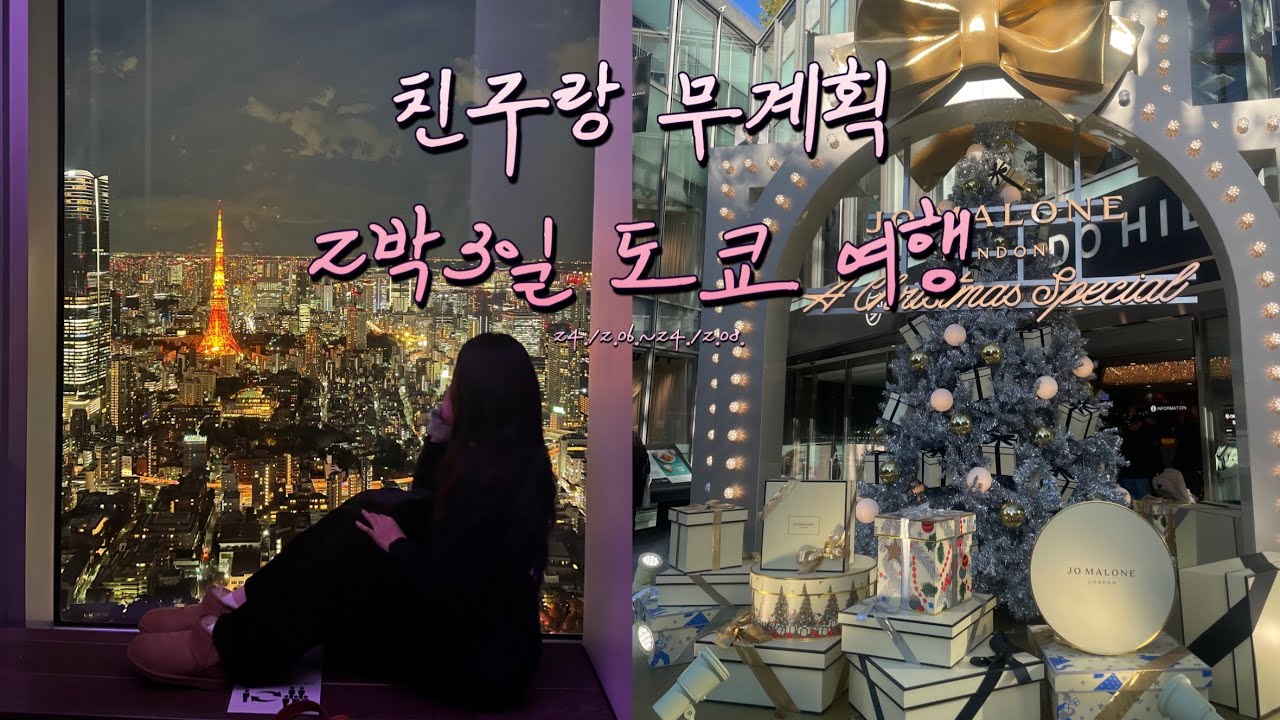 포닥 1년차 브이로그 | 12월 | P들의 고생가득 도쿄 여행 | 롯폰 도쿄타워 센소지사원 시부야 랄프스커피 시이나
