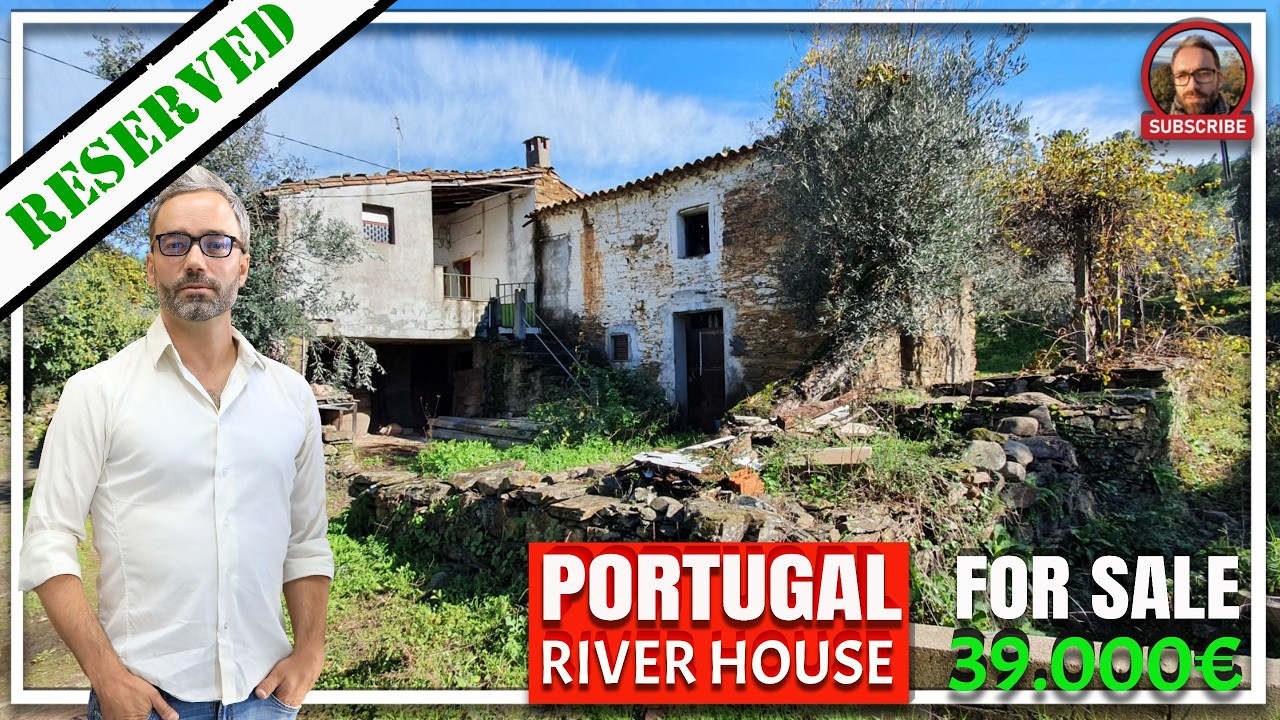RESERVED - RIVER HOUSE FOR SALE, PORTUGAL, CASTELO BRANCO, WITH BACKYARD, WOOD OVEN, PARISH SARZEDAS