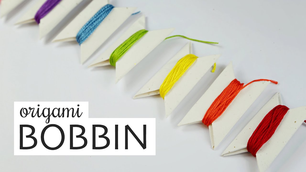 Origami Bobbin / Spool Tutorial - Sewing Thread Holders - DIY - Paper Kawaii